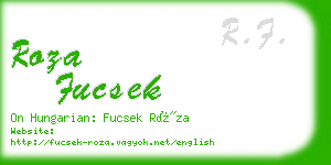 roza fucsek business card